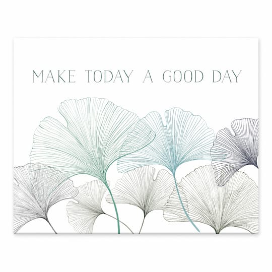 10&#x22; Make Today a Good Day Gingko Tabletop Canvas D&#xE9;cor